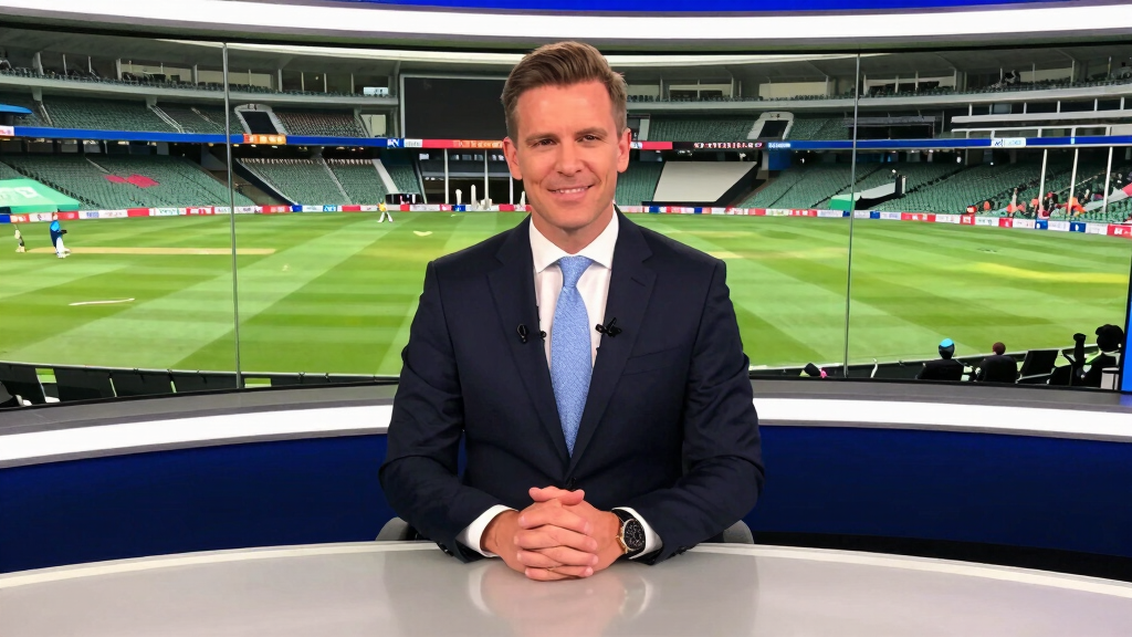 Broad in the Sky Sports commentary box, where he has built a post-cricket media career