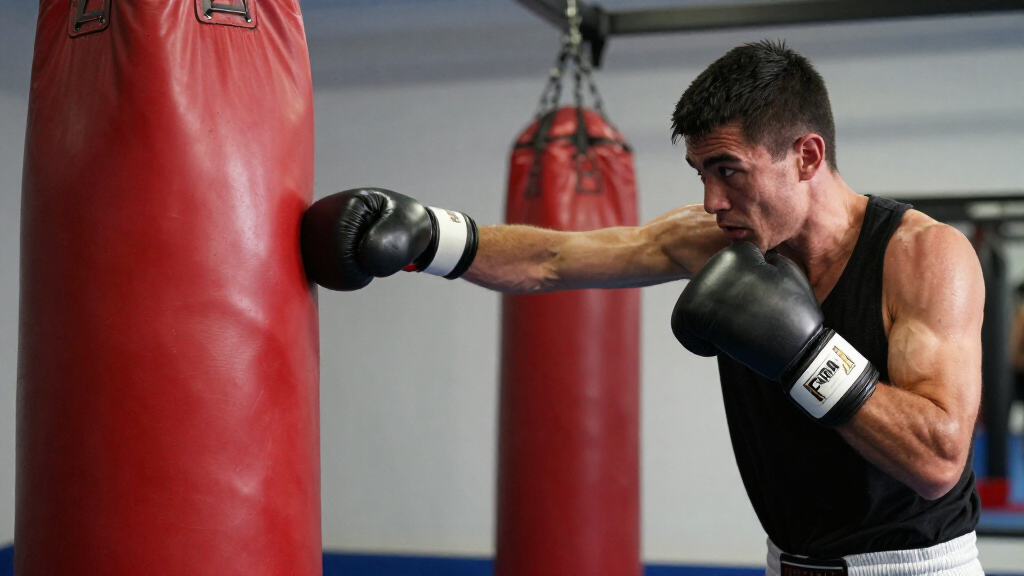Teofimo Lopez boxing training heavy bag