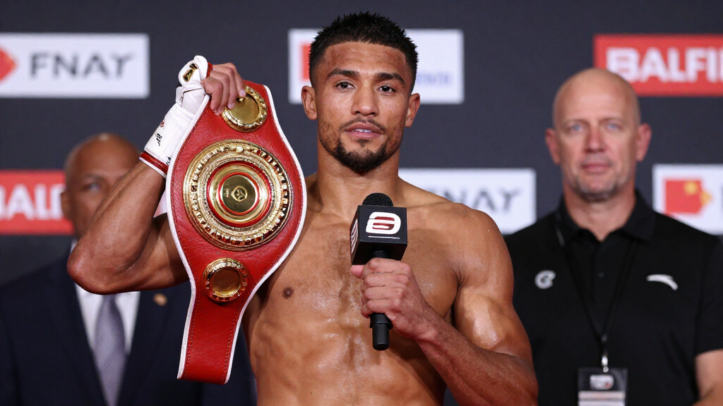 Teofimo Lopez champion celebration boxing title