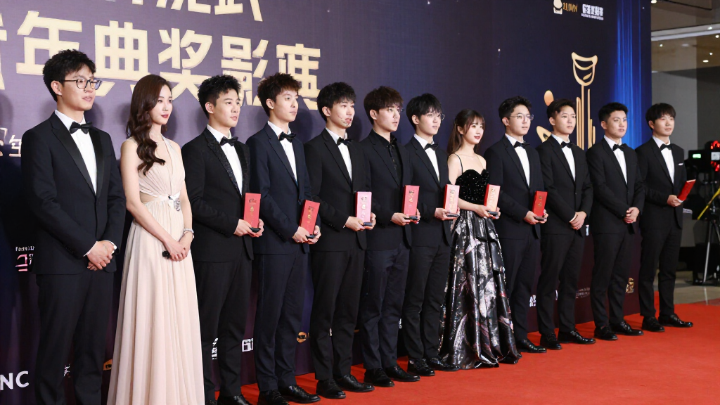 Music award show ceremony young artist red carpet press line industry recognition debut album