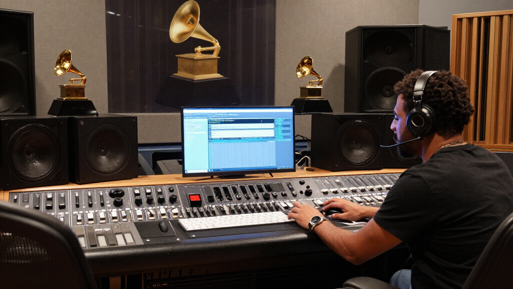 Bruno Mars in recording studio