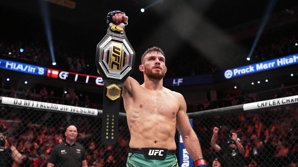 Islam Makhachev UFC championship belt