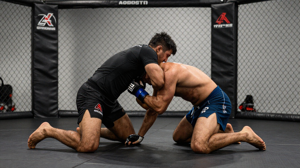 Islam Makhachev training in the gym