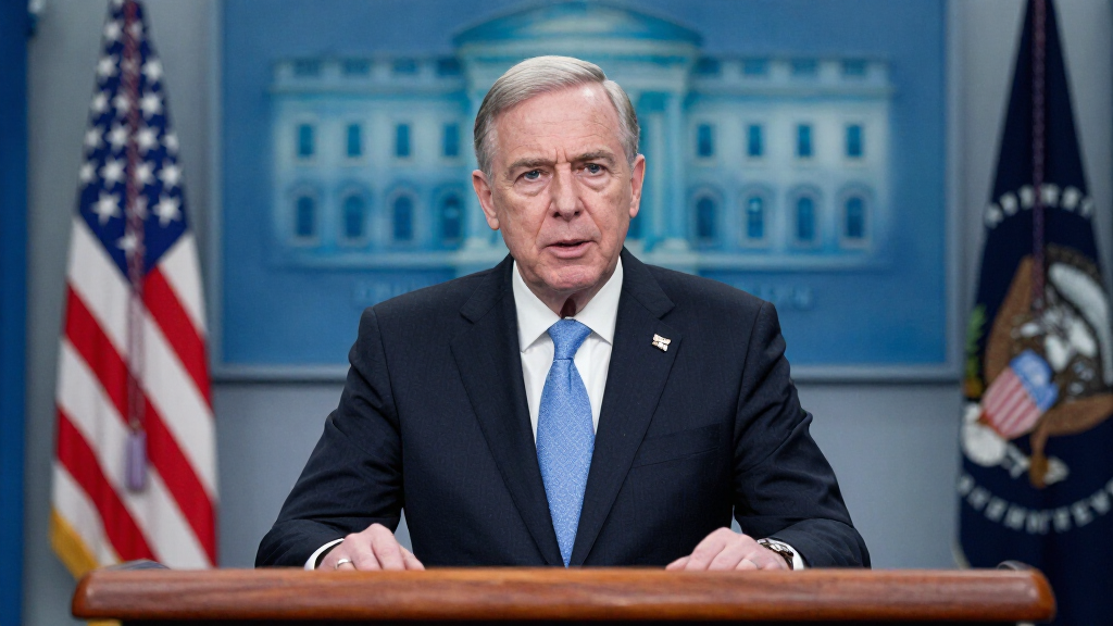 A commanding character actor in a government official role — J.K. Simmons in The Brink of War (2026)