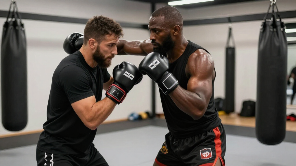 Jon Jones training in MMA gym