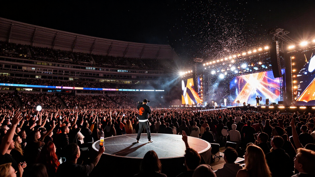 Kendrick Lamar performing at the Super Bowl LIX Halftime Show
