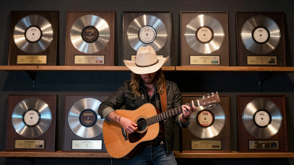 Country music album platinum record country artist Nashville recording studio