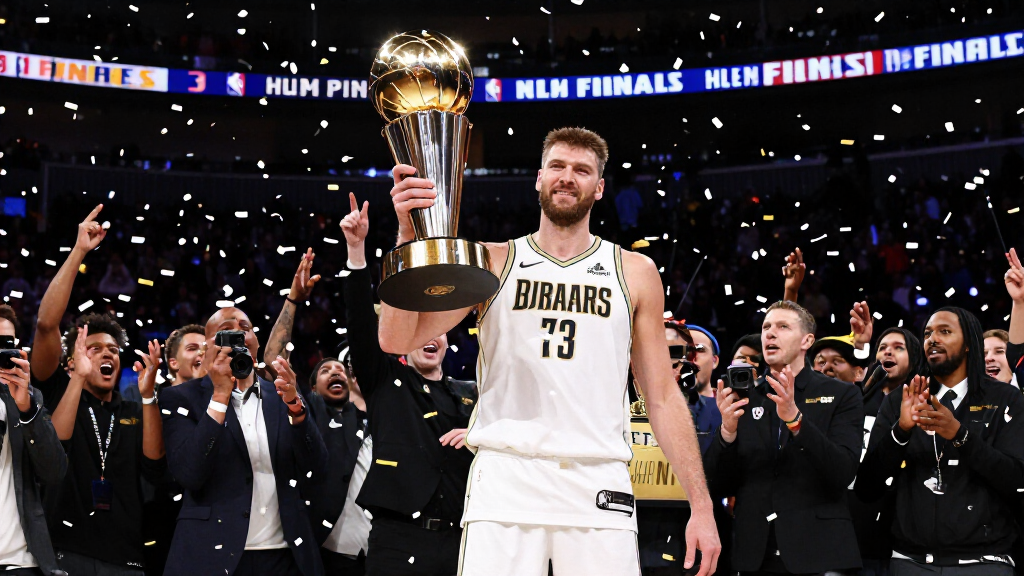 Nikola Jokic NBA championship celebration