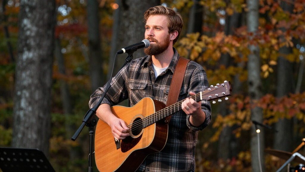 Noah Kahan performing on stage
