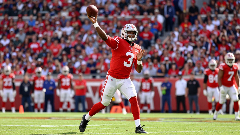 Patrick Mahomes throwing football in NFL game