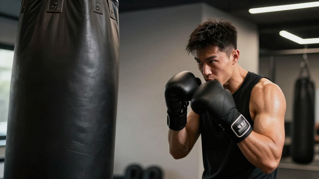 Teofimo Lopez training in the gym