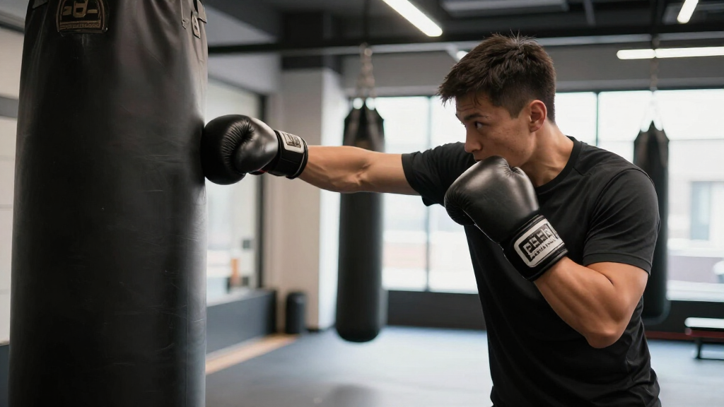 Teofimo Lopez training in the boxing gym