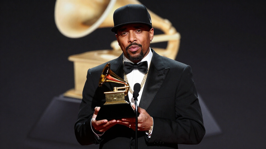 Grammy Award trophy music industry recognition hip-hop rap best album award ceremony acceptance