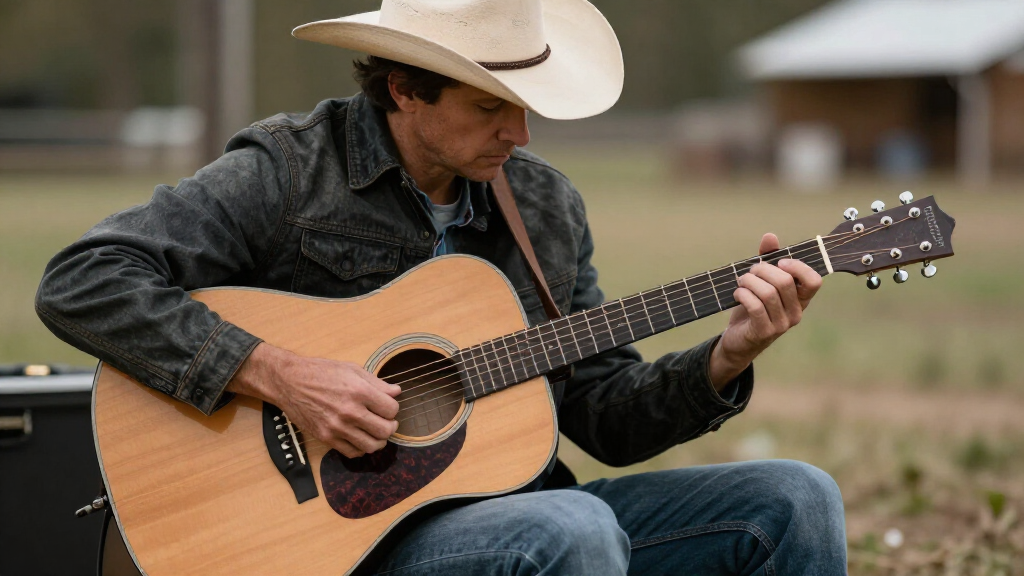 Zach Bryan acoustic guitar performance