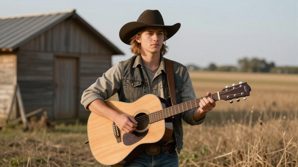 Zach Bryan with acoustic guitar