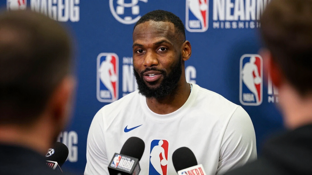 Anthony Edwards speaking at a press conference after a Timberwolves game