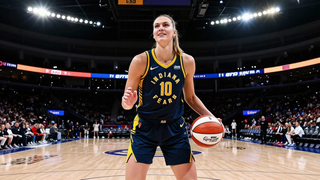 Caitlin Clark Indiana Fever WNBA basketball court