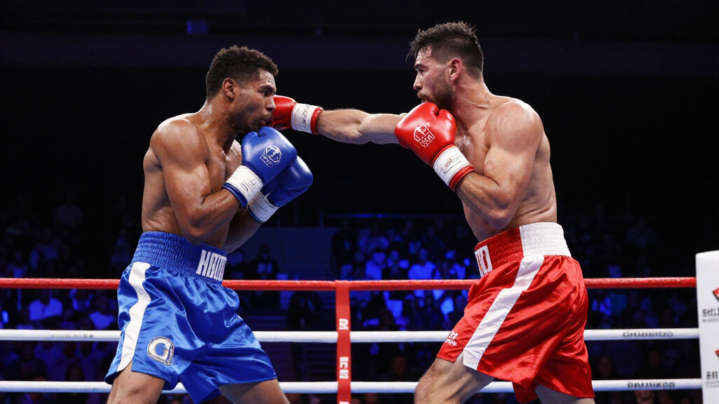 Boxing championship fight night arena