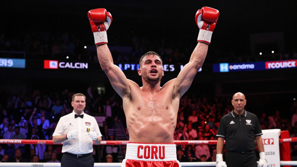 Boxing champion celebration victory