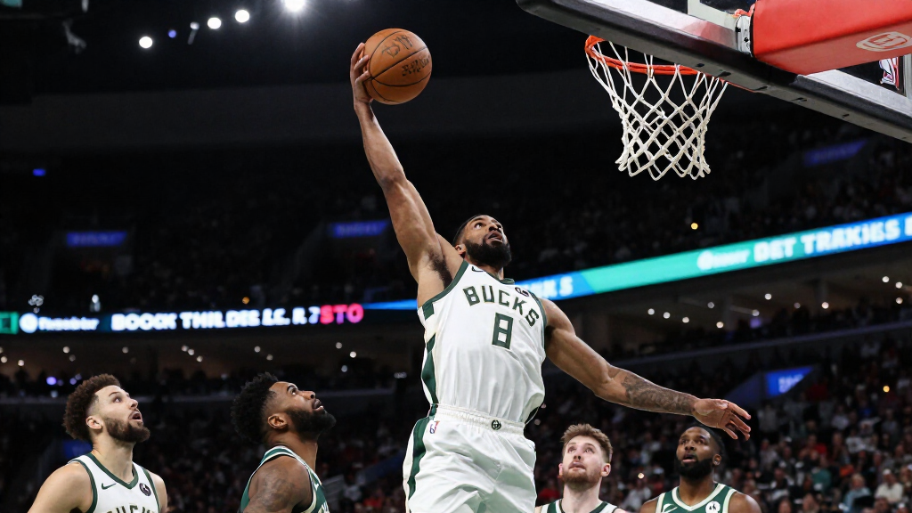 Giannis Antetokounmpo Milwaukee Bucks NBA dunk 2026