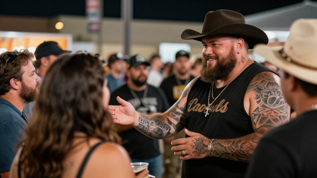 Jelly Roll meeting fans at a signing event