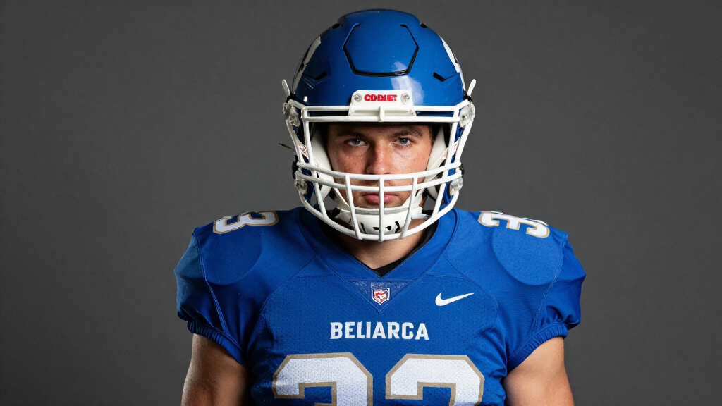 Josh Allen portrait in Buffalo Bills uniform