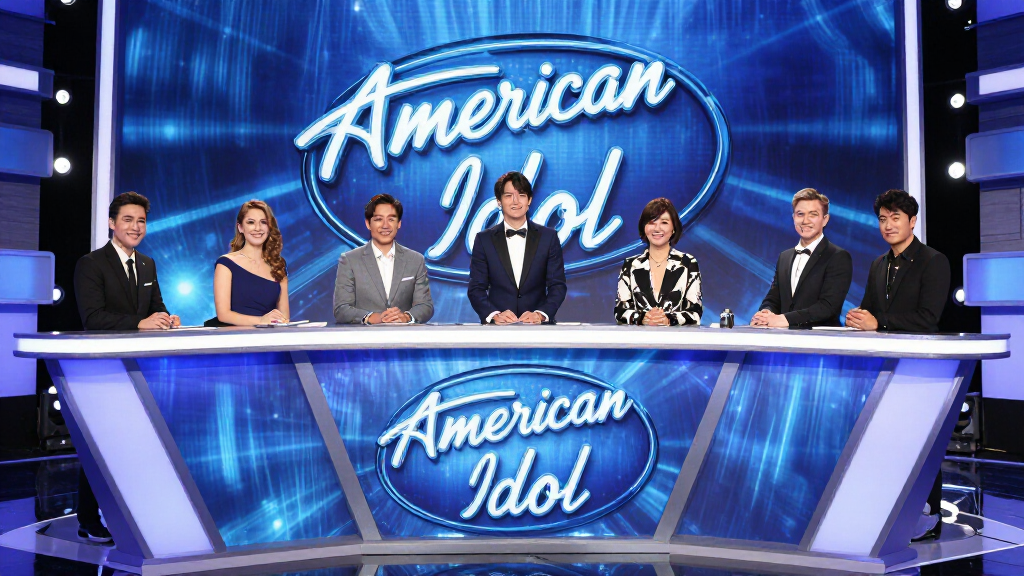 Television talent show judge at American Idol studio