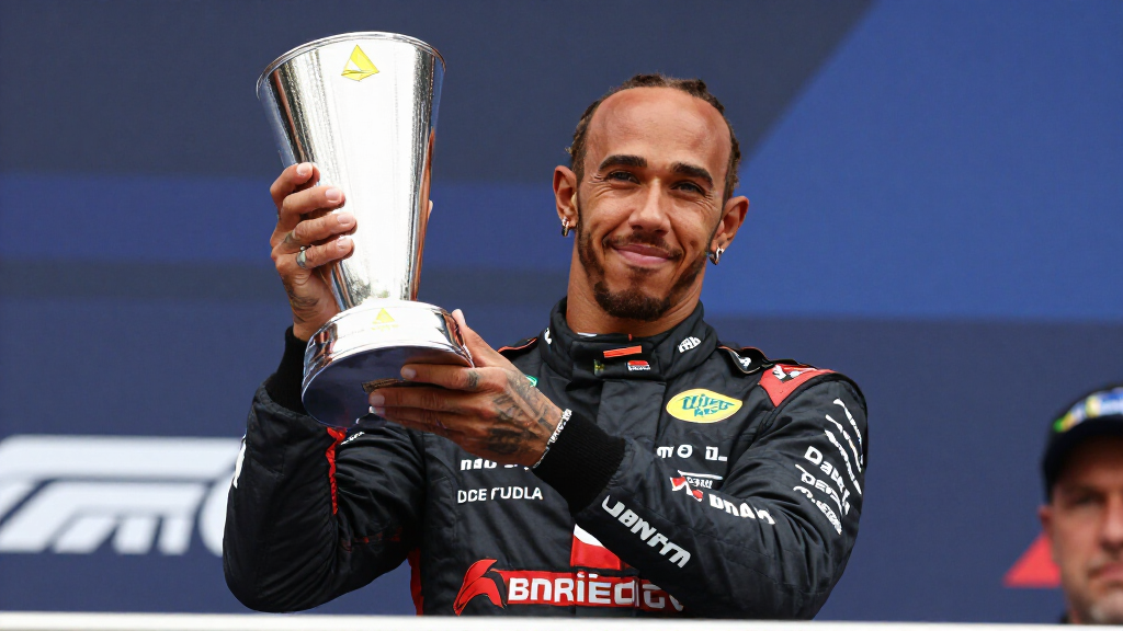 Lewis Hamilton celebrating Formula 1 World Championship