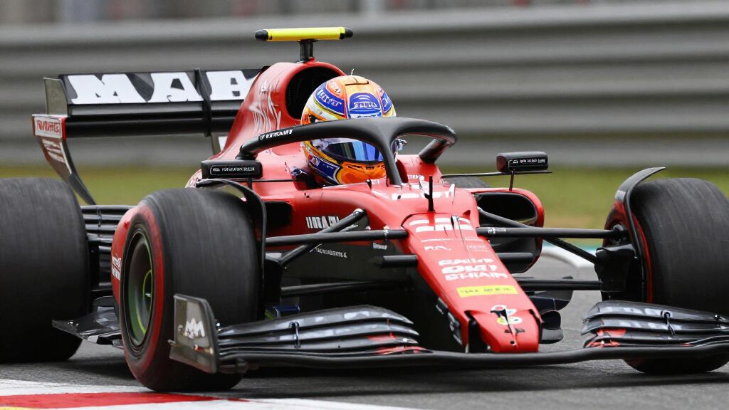 Max Verstappen wearing racing helmet in Formula 1 cockpit