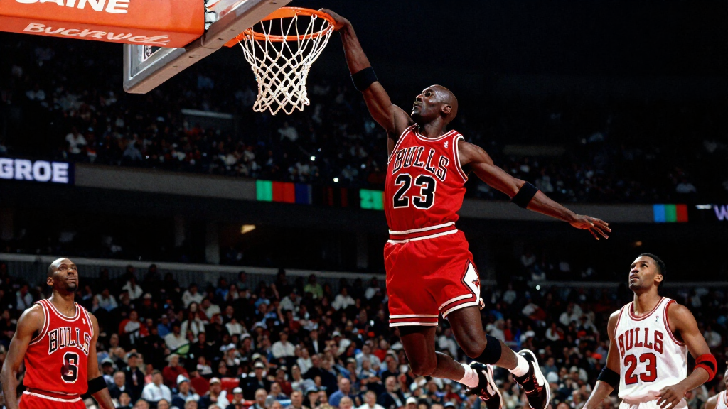Michael Jordan basketball legendary slam dunk