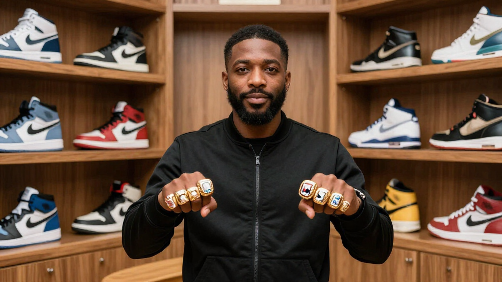 Sneaker culture and sports business empire imagery