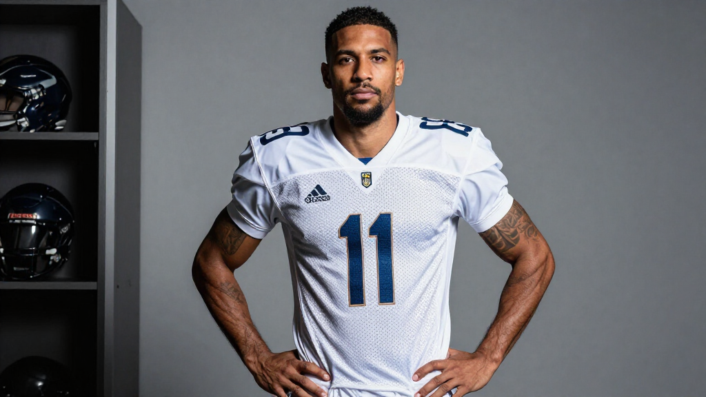 Football star brand endorsement professional portrait