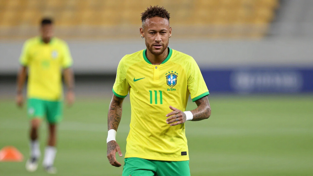 Neymar in Brazil national team yellow jersey