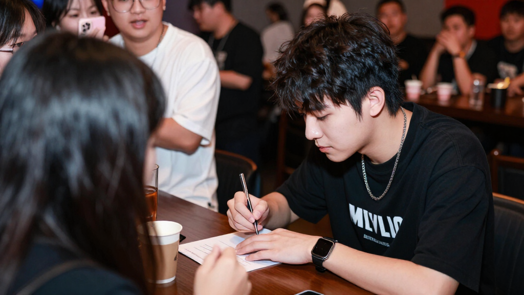Shawn Mendes meeting fans at an event