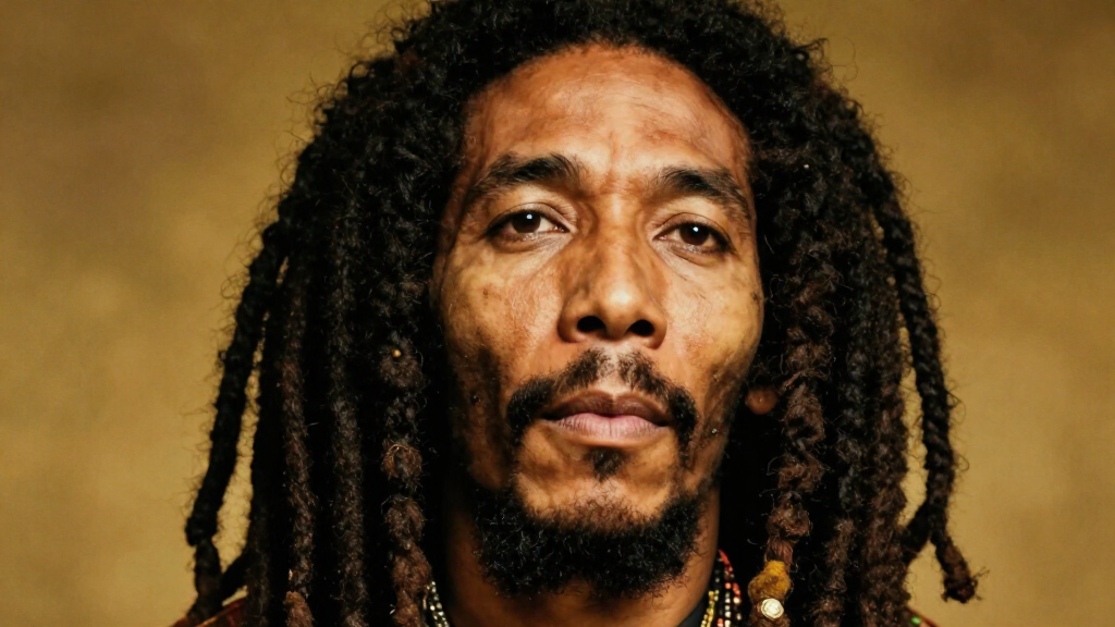 Bob Marley portrait close-up