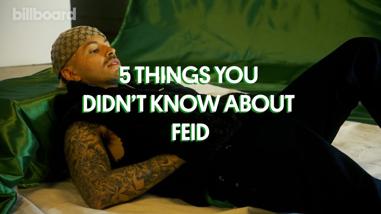 Feid on a Billboard magazine cover shoot discussing five defining moments