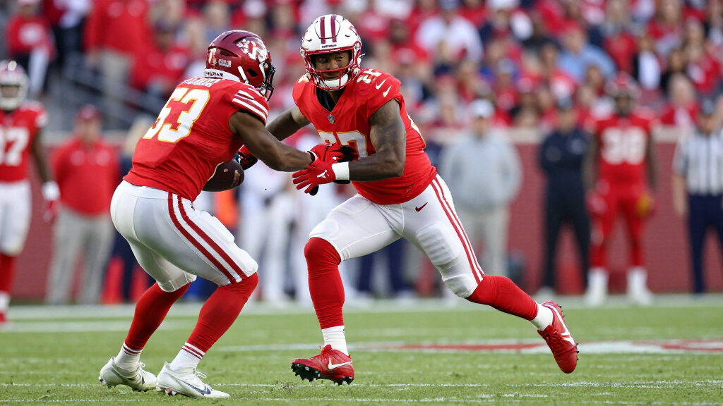 George Kittle blocking and running as an NFL tight end