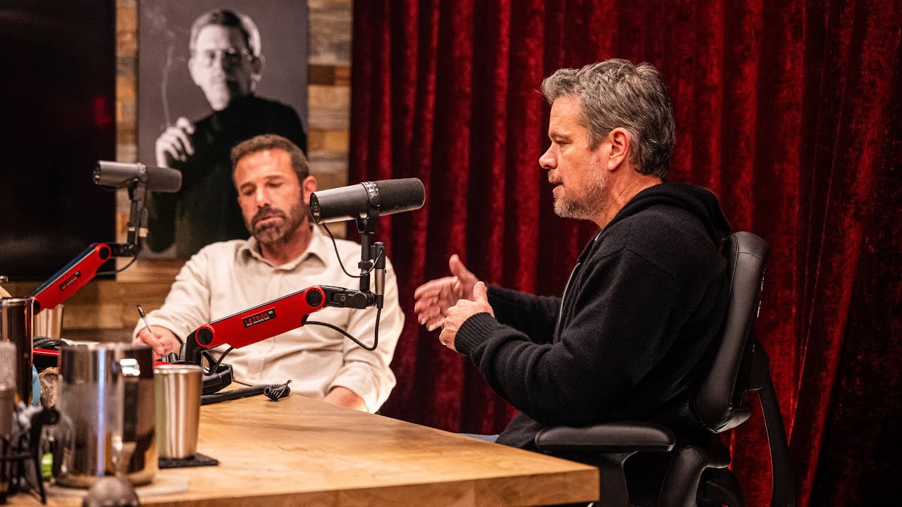 Joe Rogan with Matt Damon and Ben Affleck on the Joe Rogan Experience