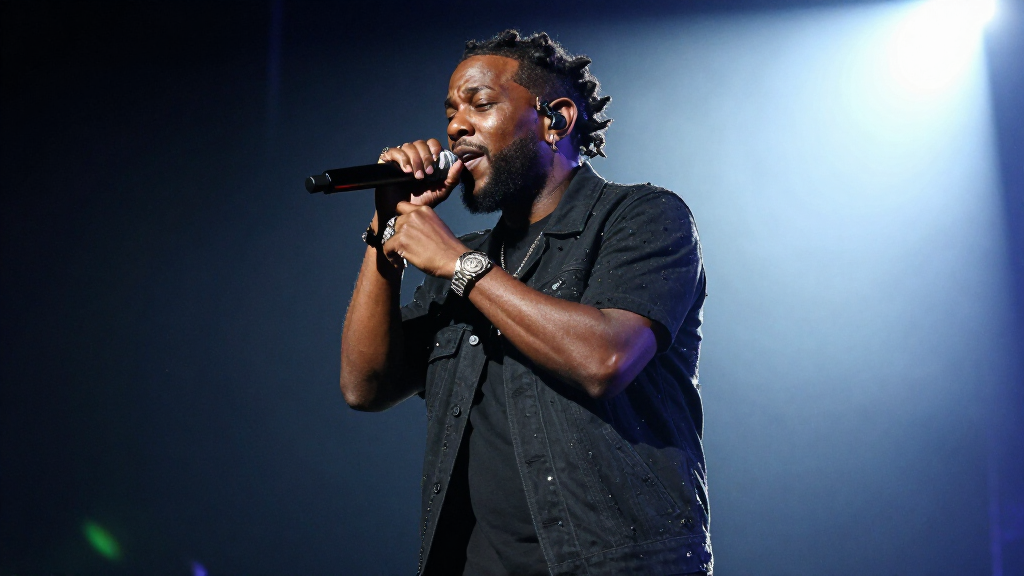 Kendrick Lamar performing live in concert