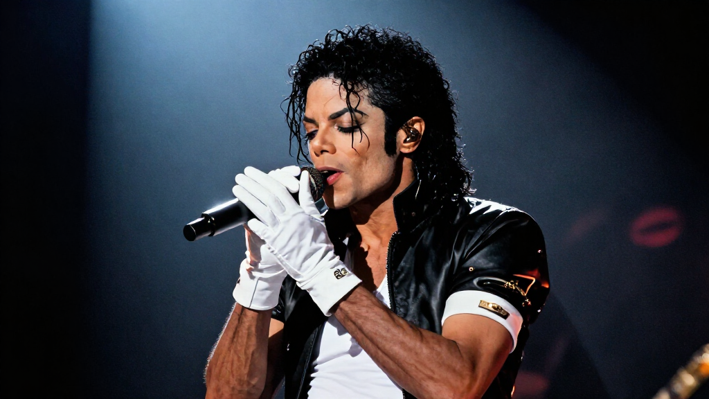 Michael Jackson performing live on stage