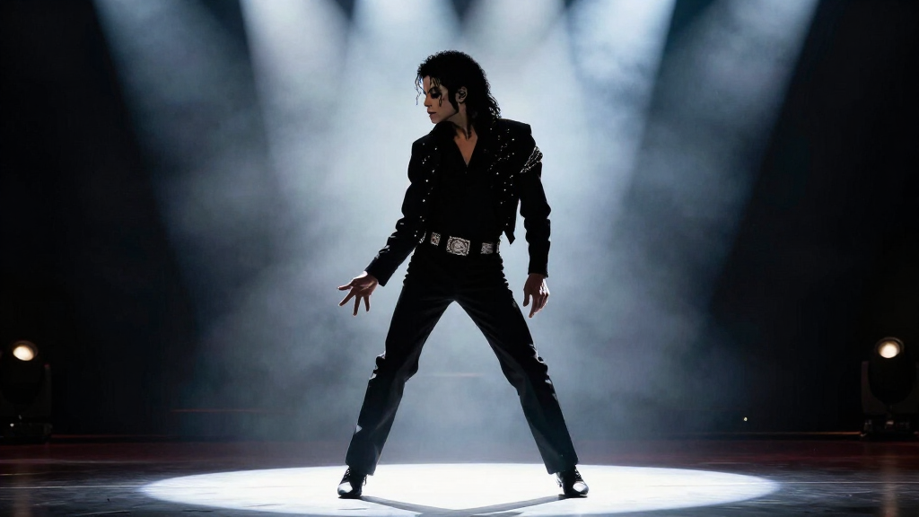 Michael Jackson moonwalk silhouette