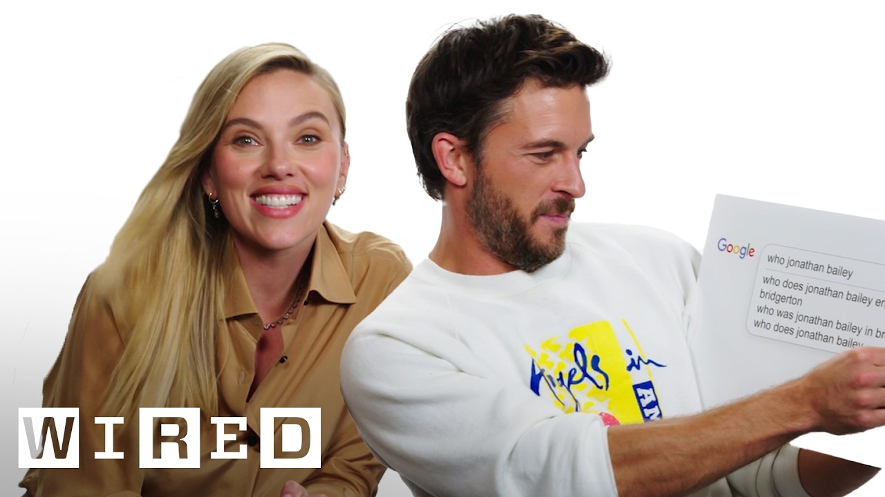 Scarlett Johansson and Jonathan Bailey answer web's most searched questions on WIRED