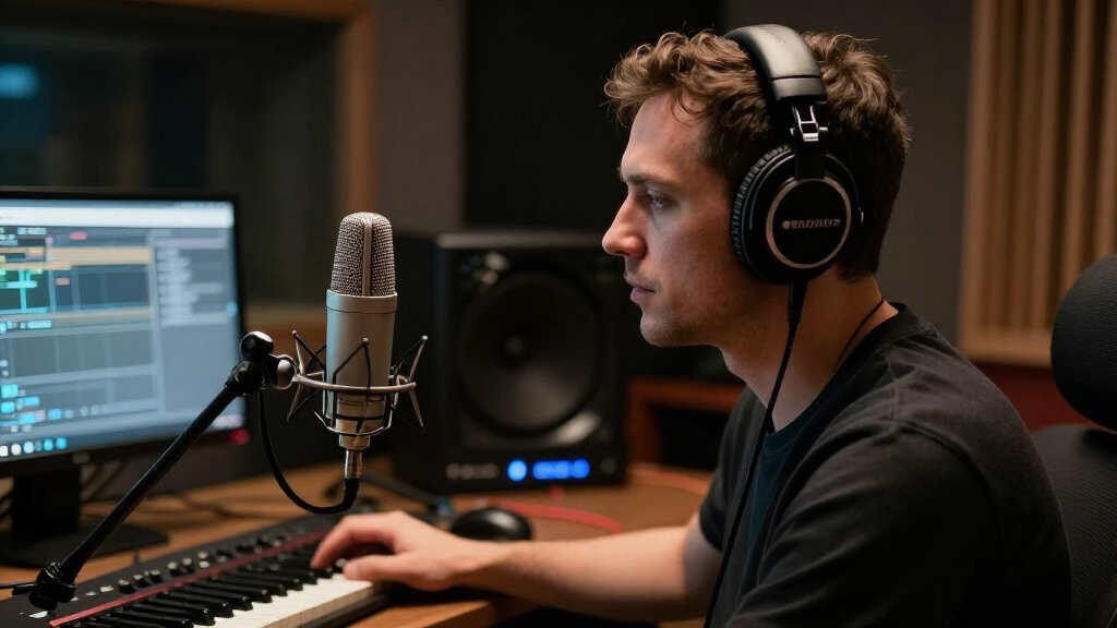 Zayn Malik in the recording studio